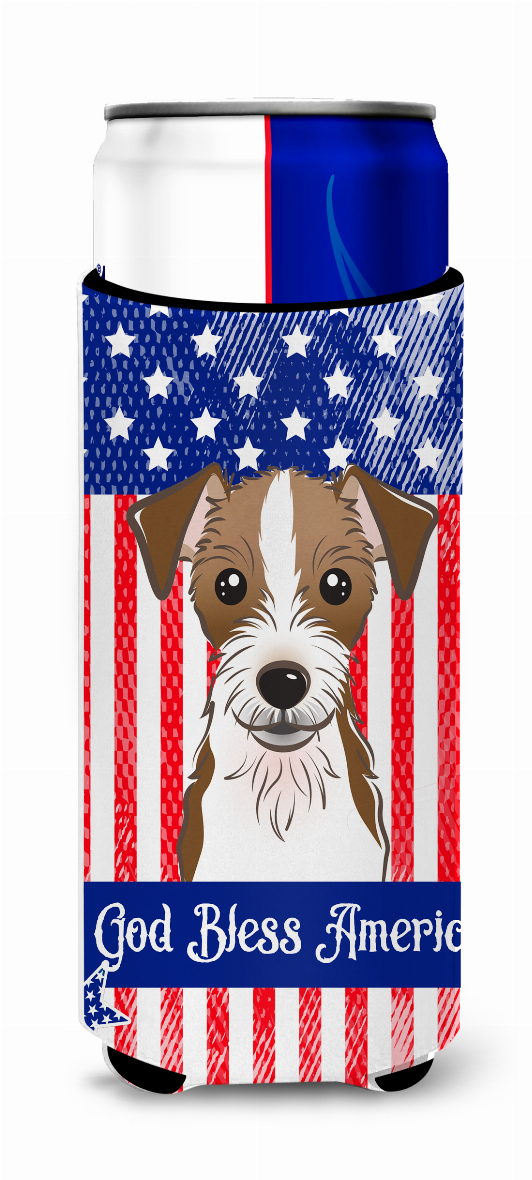 American Flag and Dog Ultra Hugger for slim cans