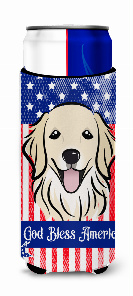 American Flag and Dog Ultra Hugger for slim cans