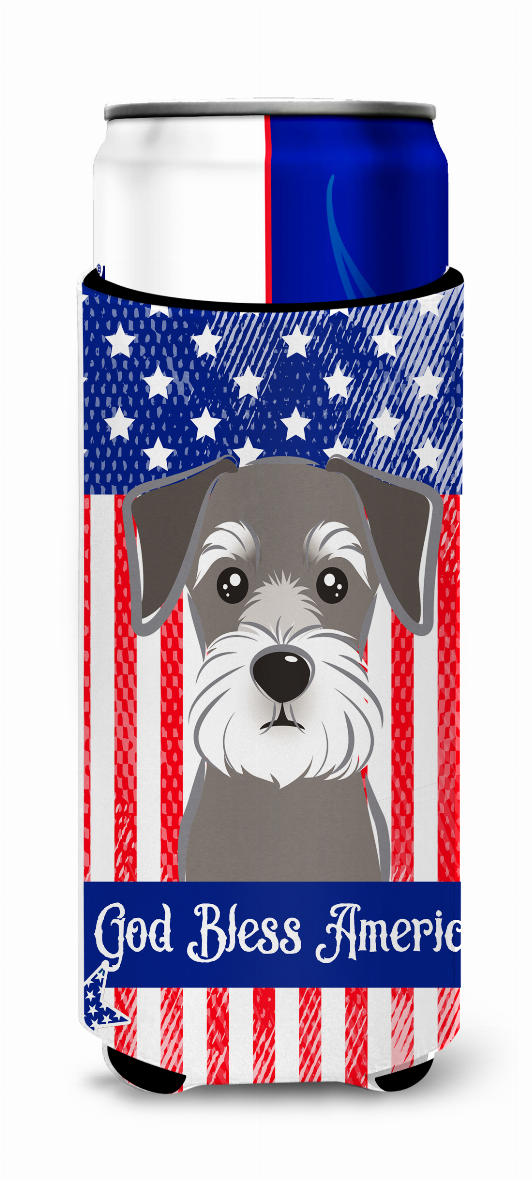 American Flag and Dog Ultra Hugger for slim cans