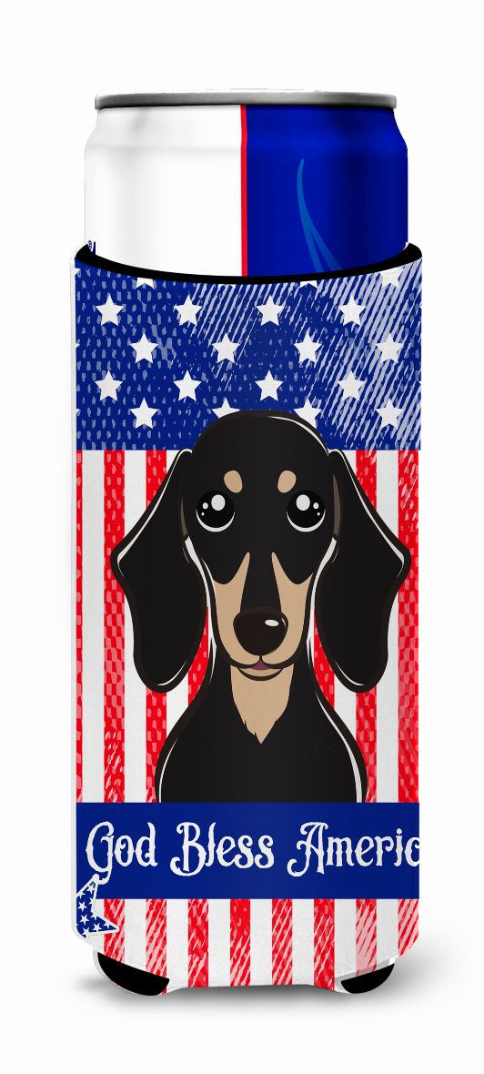 American Flag and Dog Ultra Hugger for slim cans