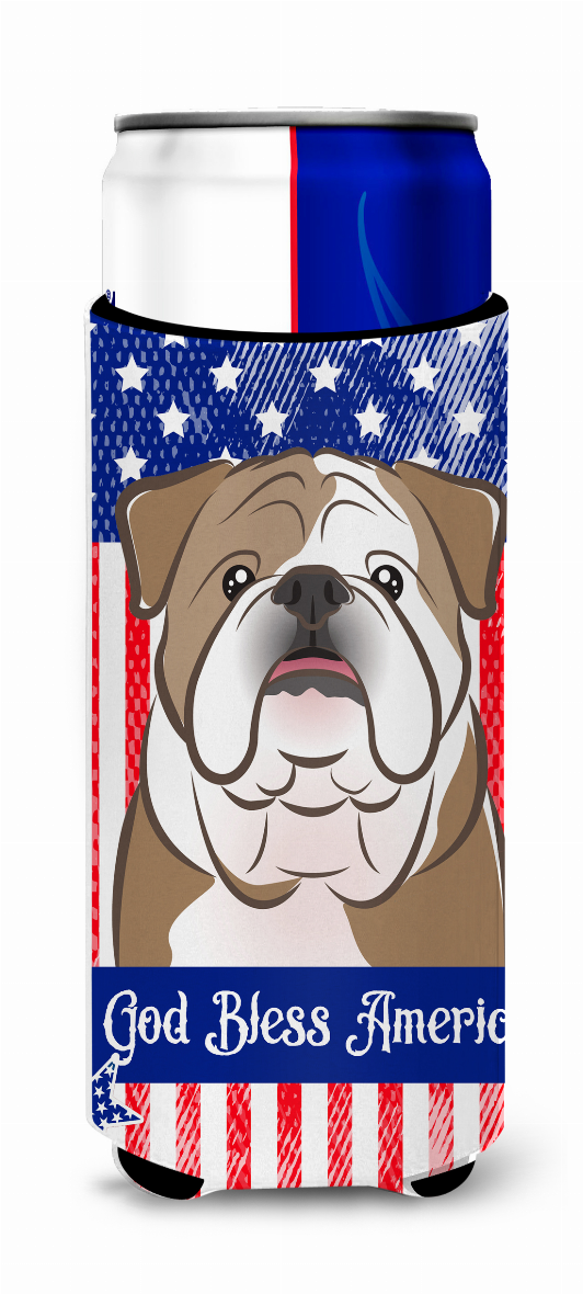 American Flag and Dog Ultra Hugger for slim cans