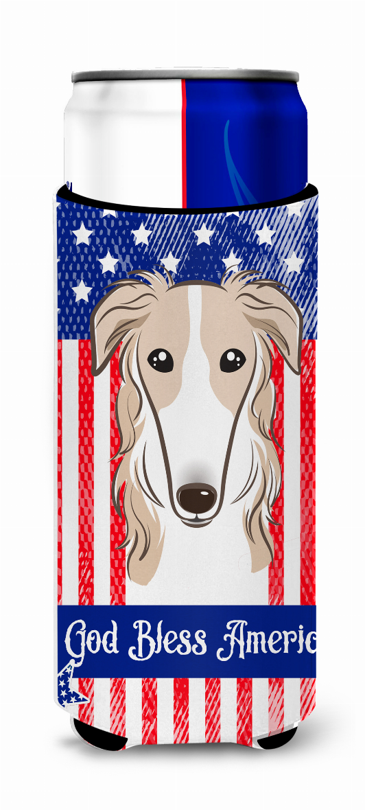 American Flag and Dog Ultra Hugger for slim cans