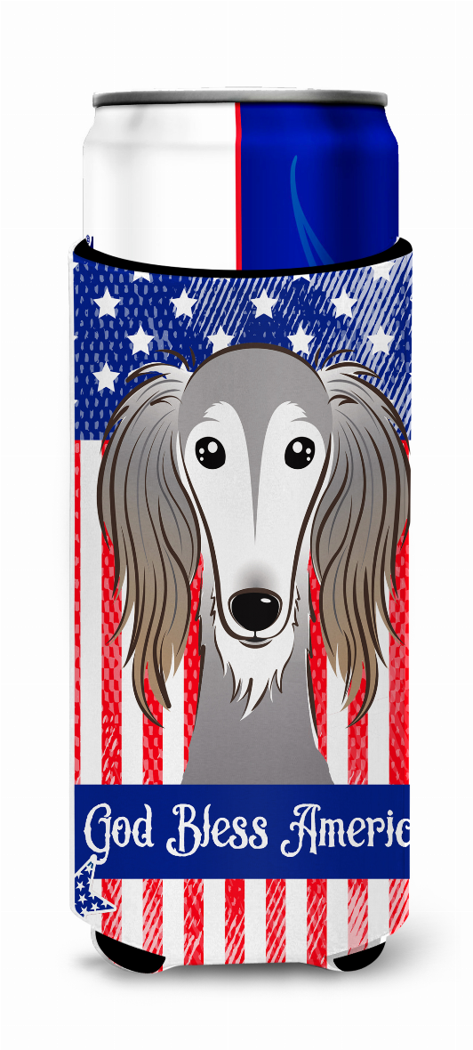 American Flag and Dog Ultra Hugger for slim cans