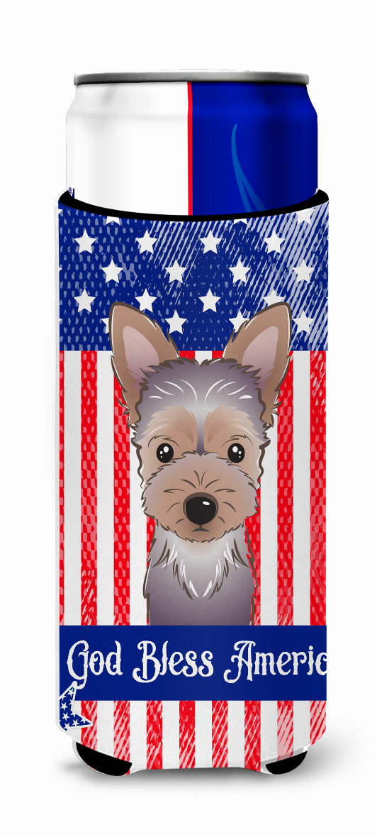 American Flag and Dog Ultra Hugger for slim cans