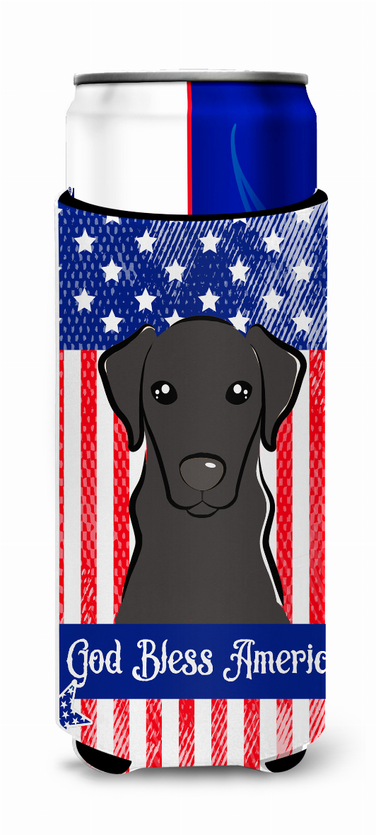 American Flag and Dog Ultra Hugger for slim cans