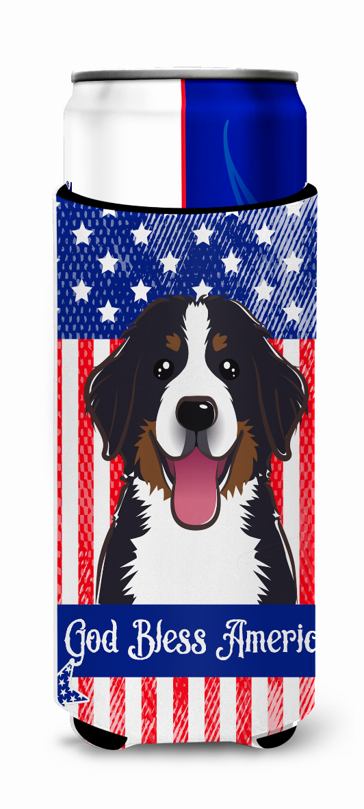 American Flag and Dog Ultra Hugger for slim cans