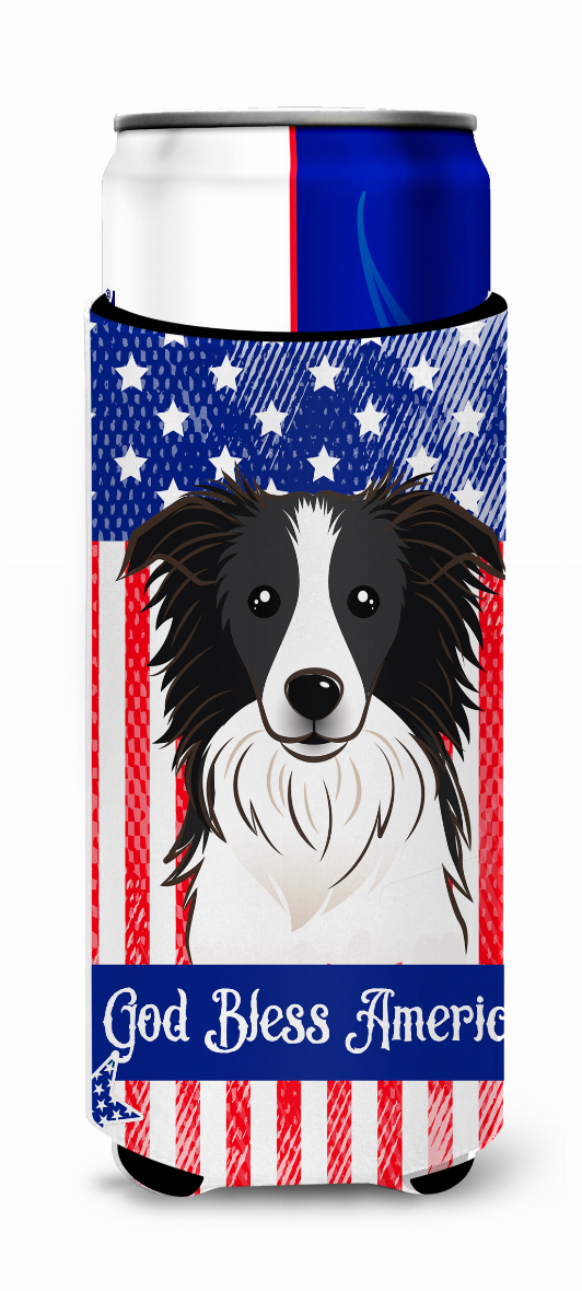 American Flag and Dog Ultra Hugger for slim cans