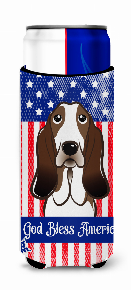 American Flag and Dog Ultra Hugger for slim cans