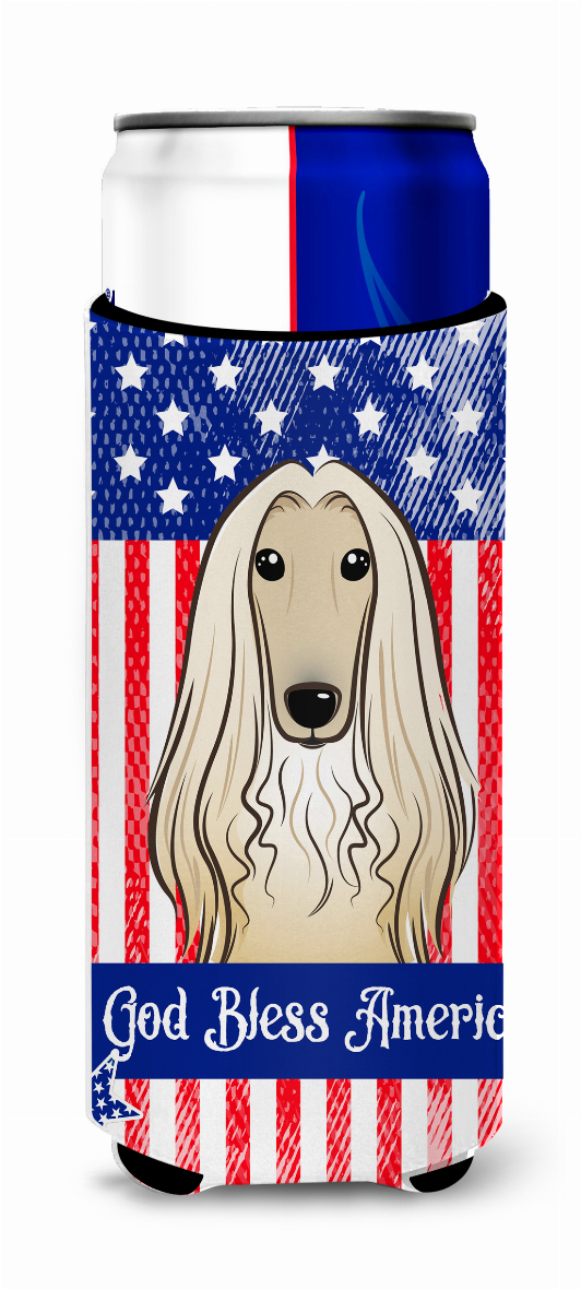 American Flag and Dog Ultra Hugger for slim cans