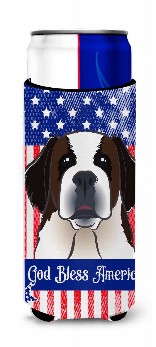 American Flag and Dog Ultra Hugger for slim cans