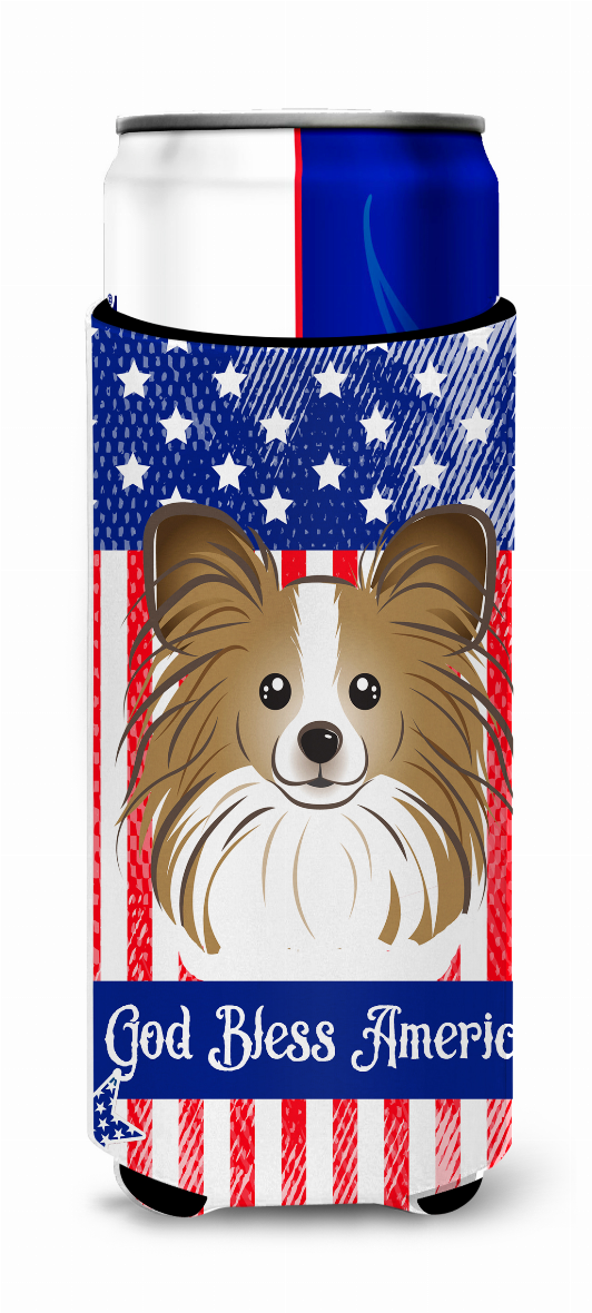 American Flag and Dog Ultra Hugger for slim cans