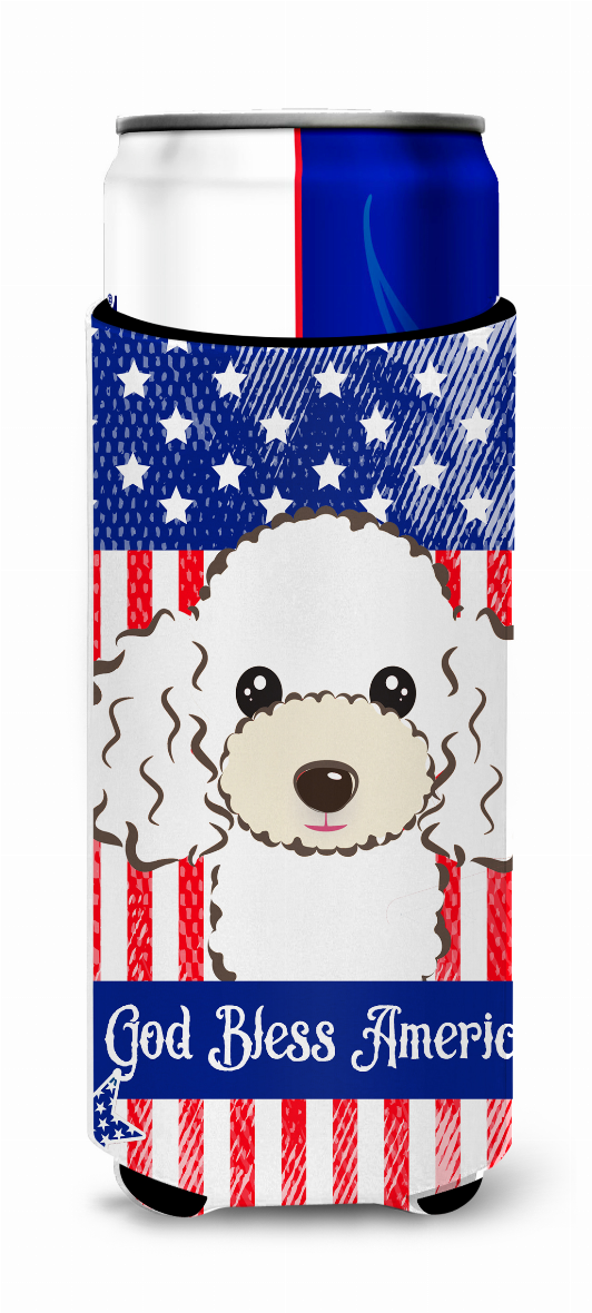 American Flag and Dog Ultra Hugger for slim cans