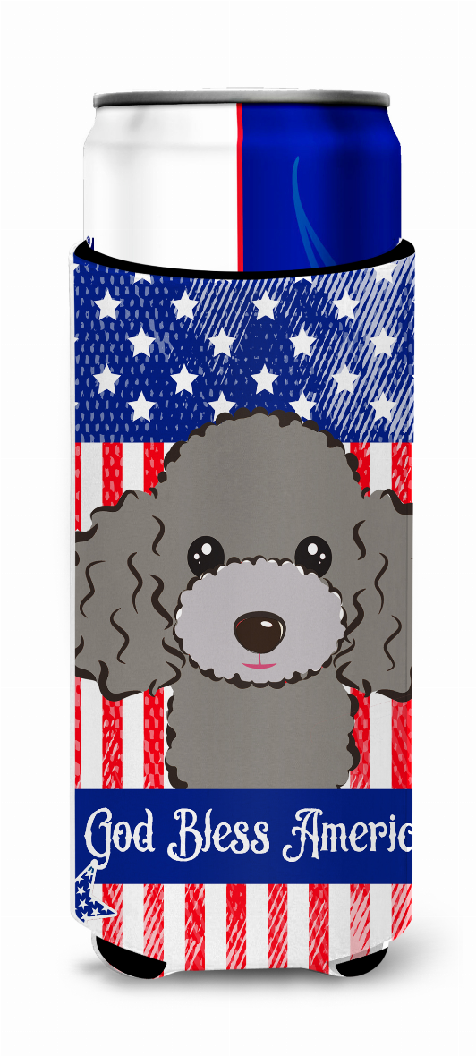 American Flag and Dog Ultra Hugger for slim cans