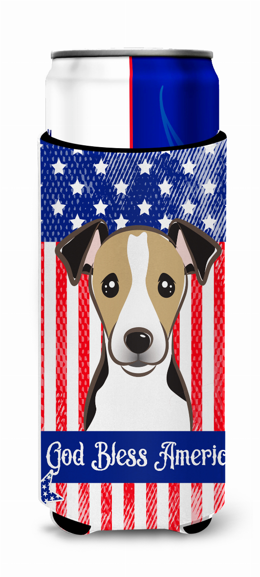 American Flag and Dog Ultra Hugger for slim cans