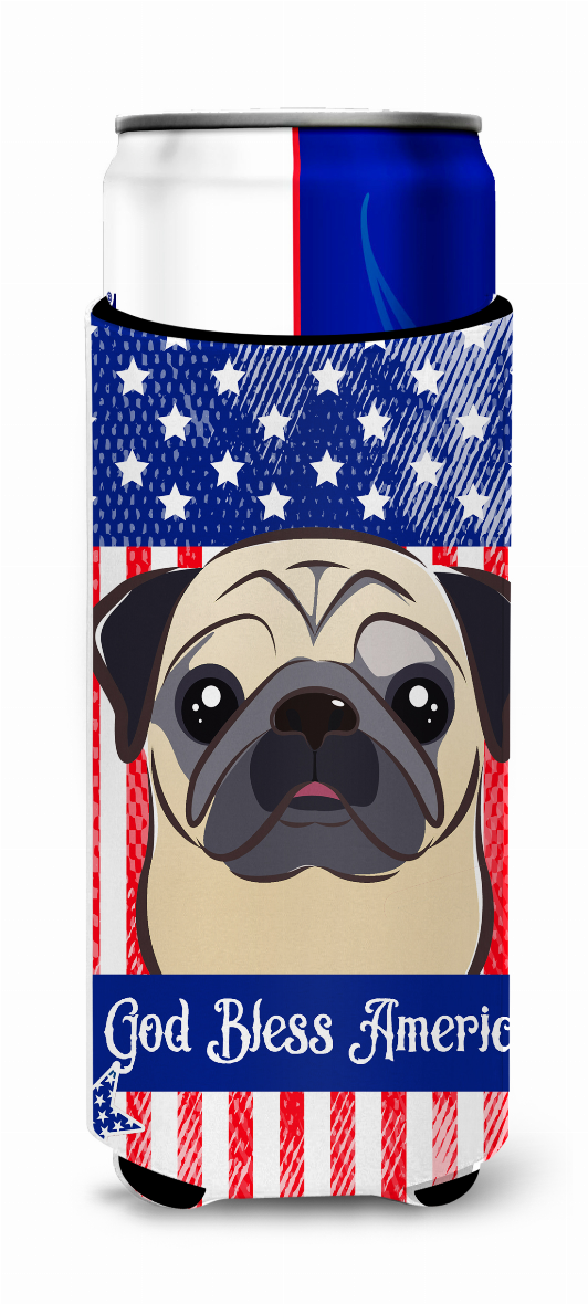 American Flag and Dog Ultra Hugger for slim cans